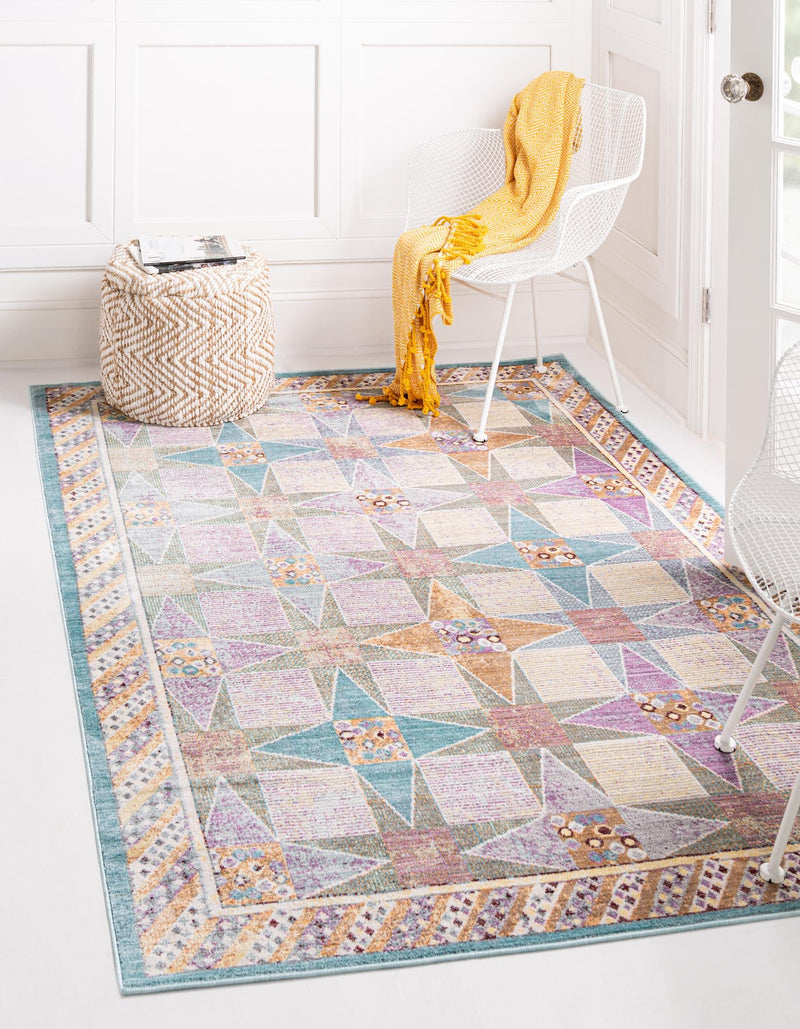 Lagoon Luxe Collection Area Rug - Mooring Rectangle Multi lifestyle 2