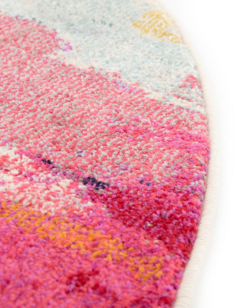 Marrakesh Elegance Collection Area Rug - Skhirat Round Pink lifestyle 65
