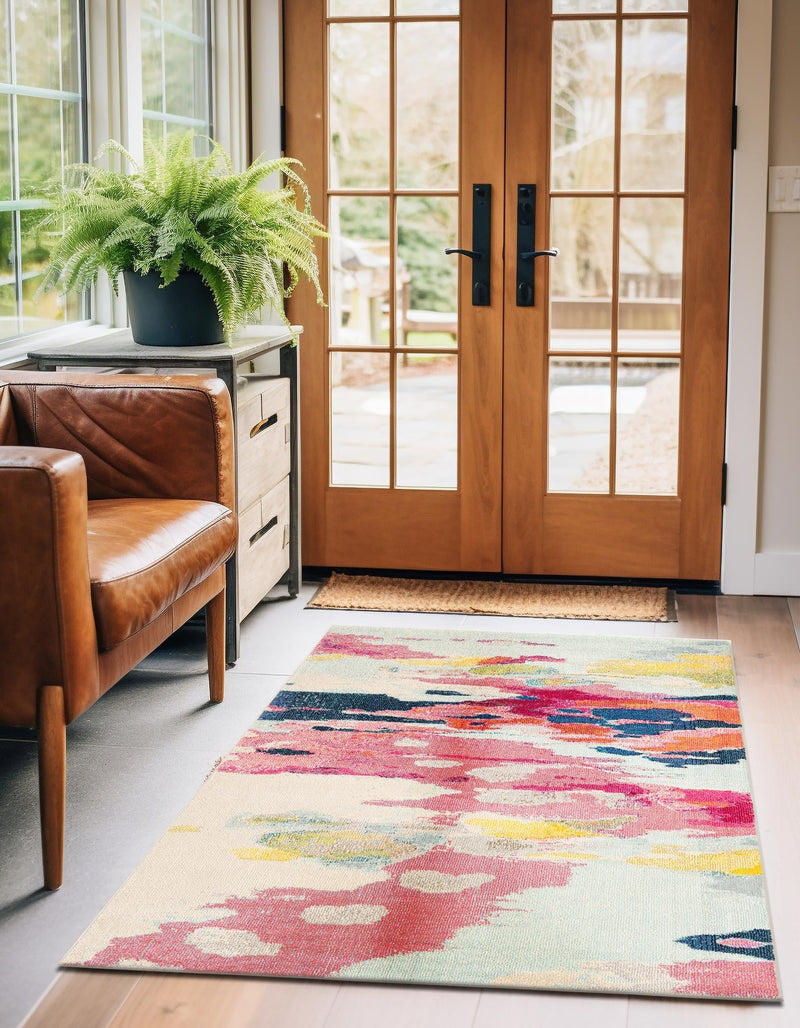 Marrakesh Elegance Collection Area Rug - Skhirat Rectangle Pink lifestyle 4