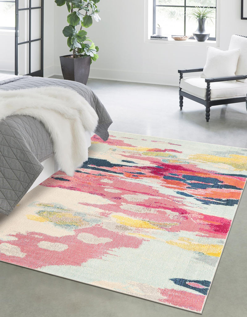 Marrakesh Elegance Collection Area Rug - Skhirat Rectangular Pink lifestyle 45