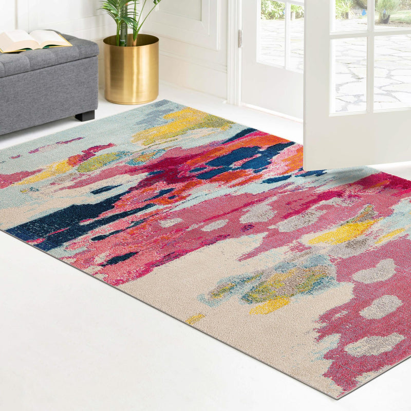 Marrakesh Elegance Collection Area Rug - Skhirat Rectangular Pink lifestyle 111