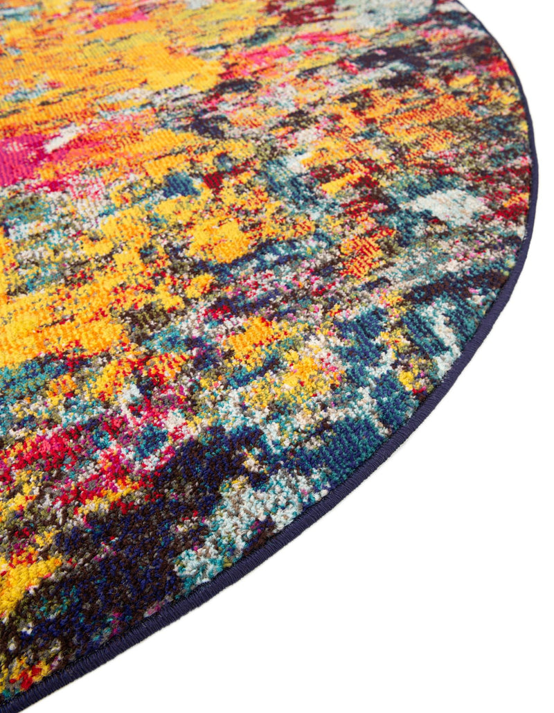 Marrakesh Elegance Collection Area Rug - Larache Round Multi lifestyle 60