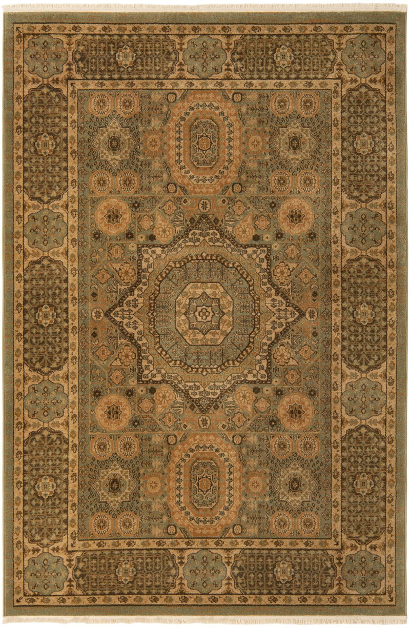 Ottoman Elegance Collection Area Rug - Ephesus Rectangle Light Green lifestyle 2