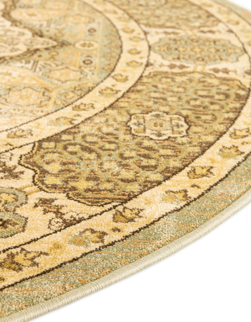 Ottoman Elegance Collection Area Rug - Ephesus Round Light Green lifestyle 79