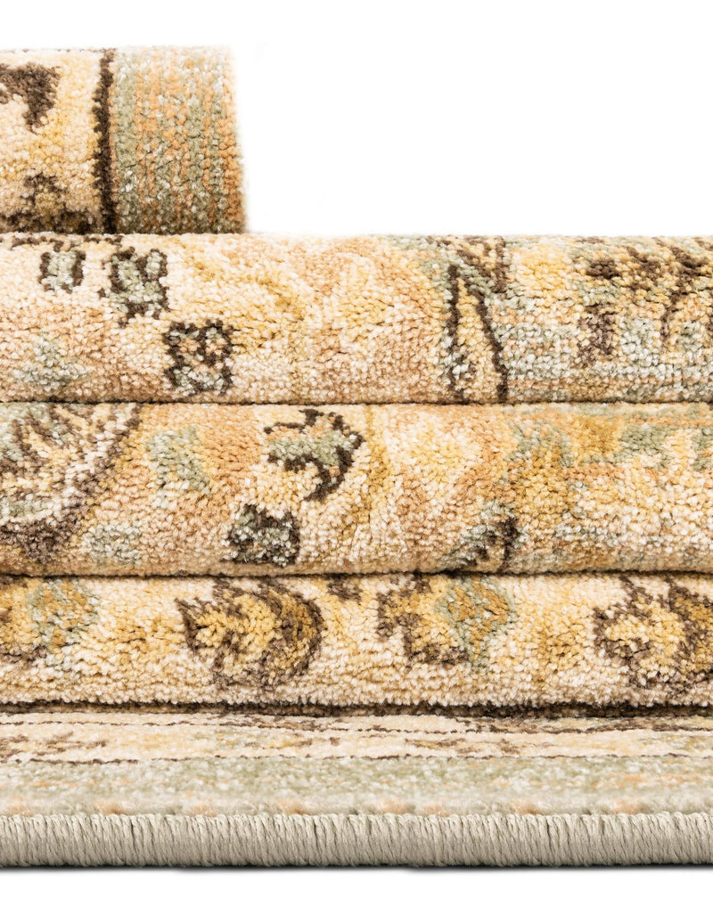 Ottoman Elegance Collection Area Rug - Ephesus Round Light Green lifestyle 98