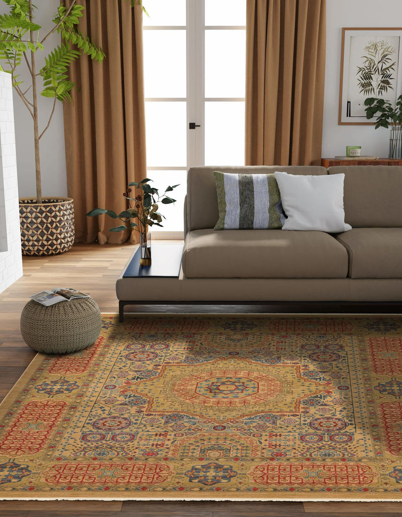 Ottoman Elegance Collection Area Rug - Ephesus Rectangle Beige lifestyle 4