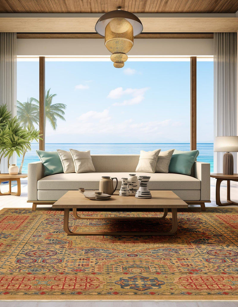Ottoman Elegance Collection Area Rug - Ephesus Rectangle Beige lifestyle 25