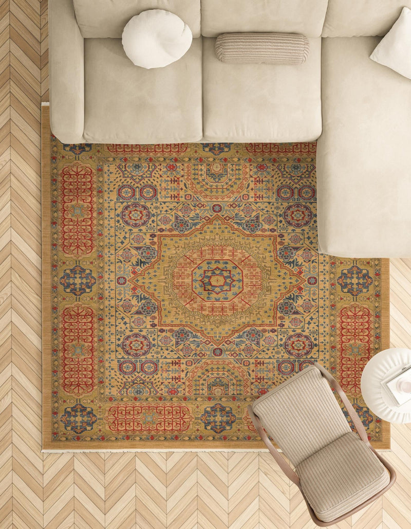 Ottoman Elegance Collection Area Rug - Ephesus Rectangle Beige lifestyle 31