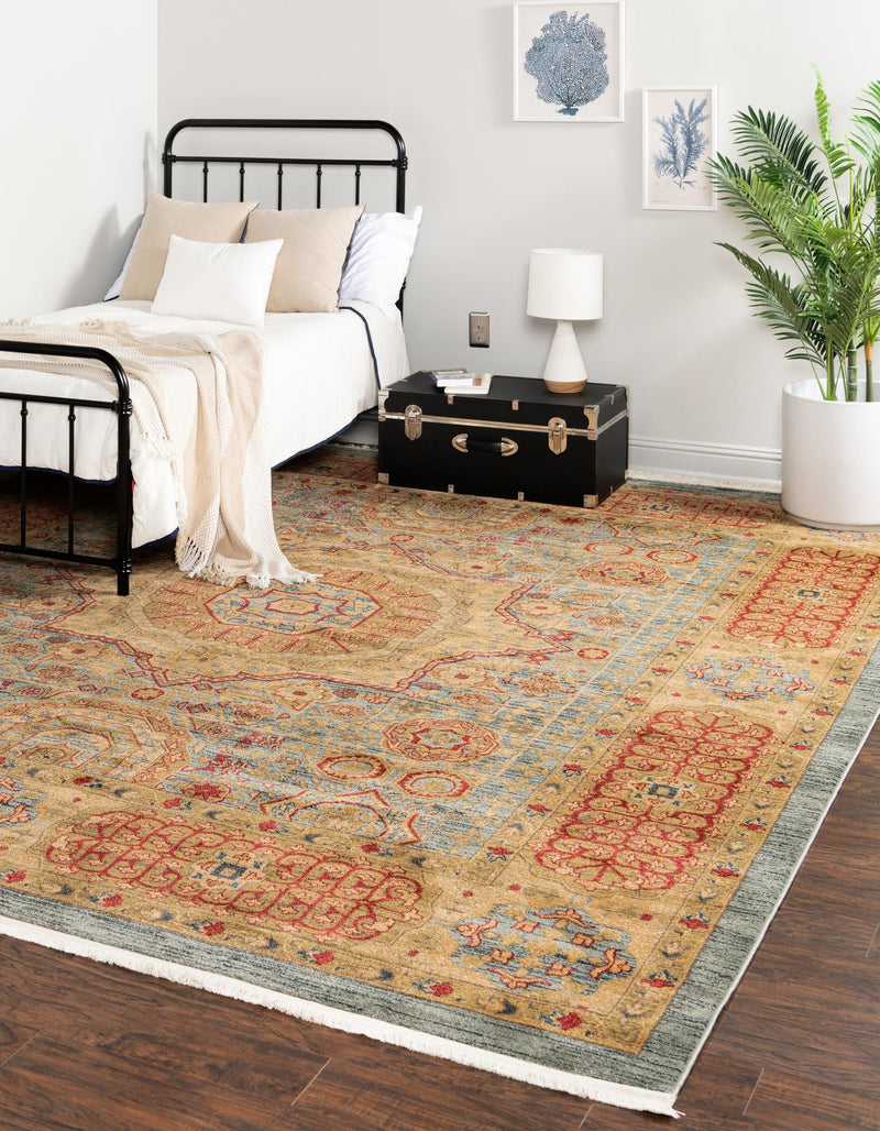 Ottoman Elegance Collection Area Rug - Ephesus Rectangle Light Blue lifestyle 12
