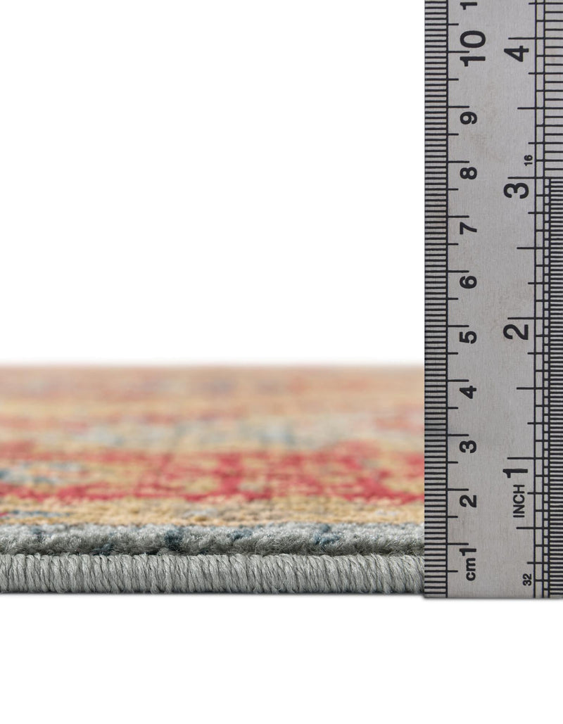 Ottoman Elegance Collection Area Rug - Ephesus Round Light Blue lifestyle 62
