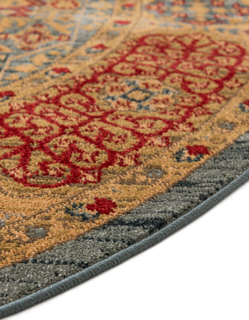 Ottoman Elegance Collection Area Rug - Ephesus Round Light Blue lifestyle 70