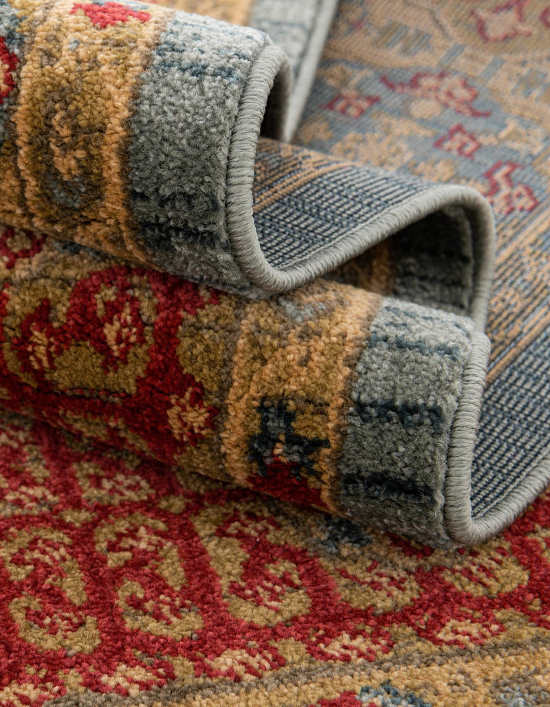 Ottoman Elegance Collection Area Rug - Ephesus Round Light Blue lifestyle 94