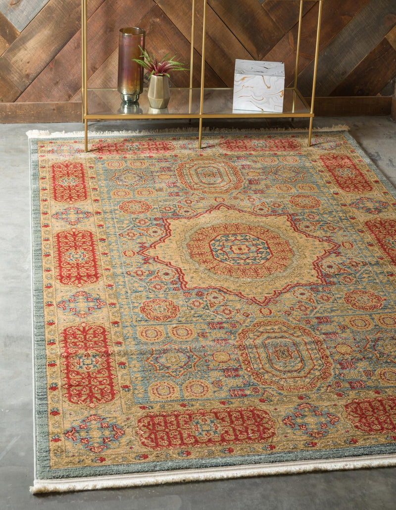 Ottoman Elegance Collection Area Rug - Ephesus Rectangle Light Blue lifestyle 8