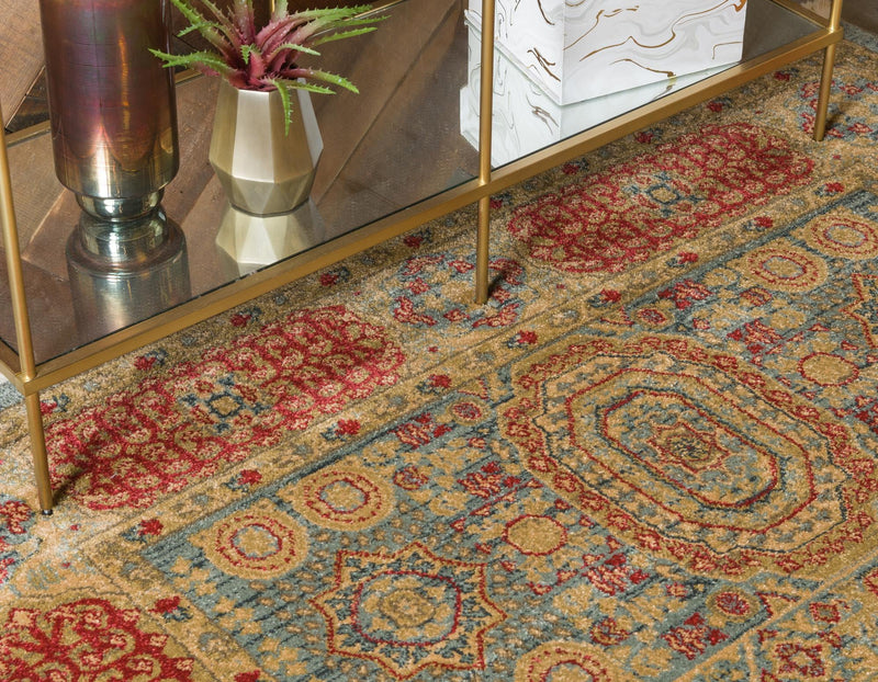 Ottoman Elegance Collection Area Rug - Ephesus Rectangle Light Blue lifestyle 16