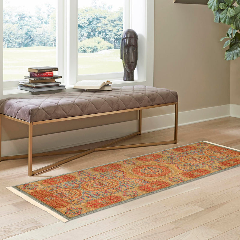 Ottoman Elegance Collection Area Rug - Ephesus Runner Light Blue lifestyle 112