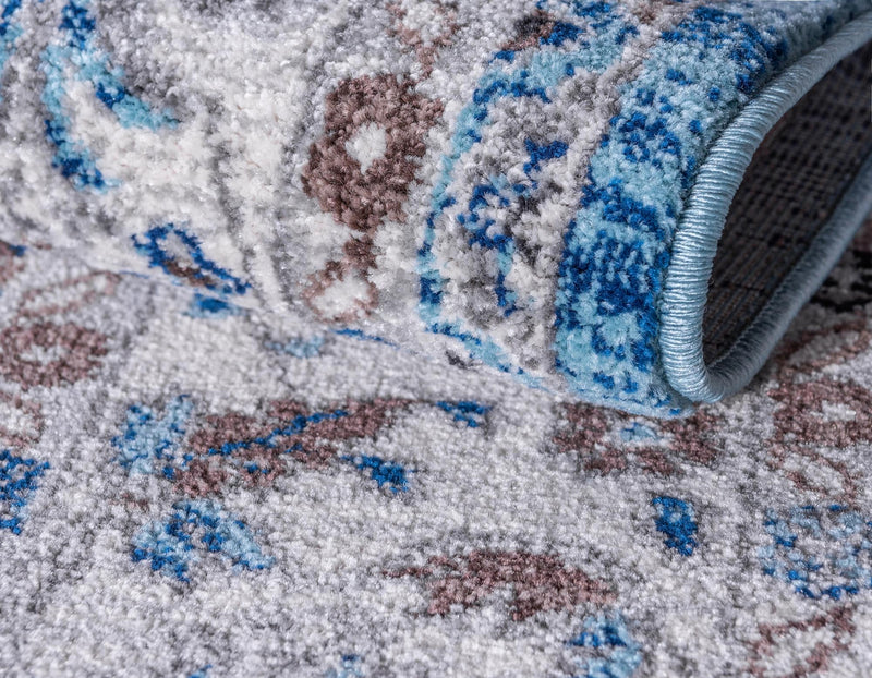 Antique Tapestry Collection Area Rug - Fontainebleau Runner Light Blue lifestyle 10