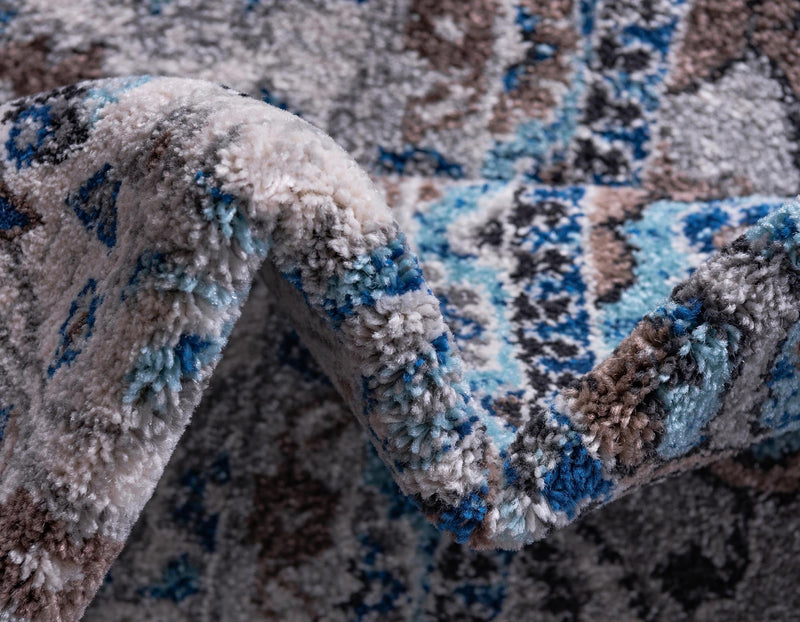 Antique Tapestry Collection Area Rug - Fontainebleau Runner Light Blue lifestyle 11