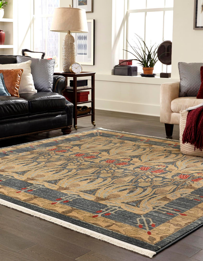 Chelsea Elegance Collection Area Rug - Brompton (Navy Blue) Square Navy Blue lifestyle 21