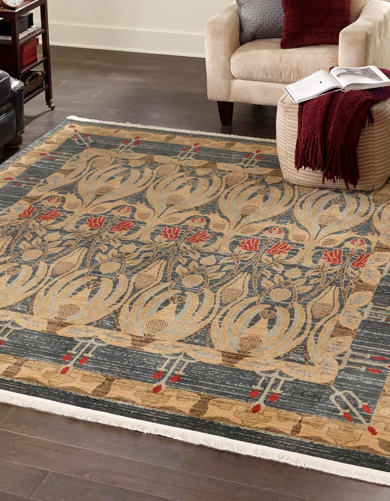 Chelsea Elegance Collection Area Rug - Brompton (Navy Blue) Square Navy Blue lifestyle 25