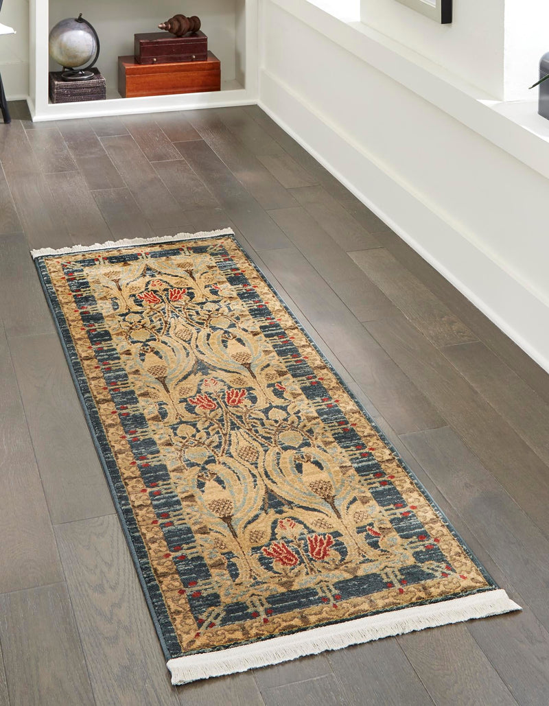Chelsea Elegance Collection Area Rug - Brompton (Navy Blue) Runner Navy Blue lifestyle 15