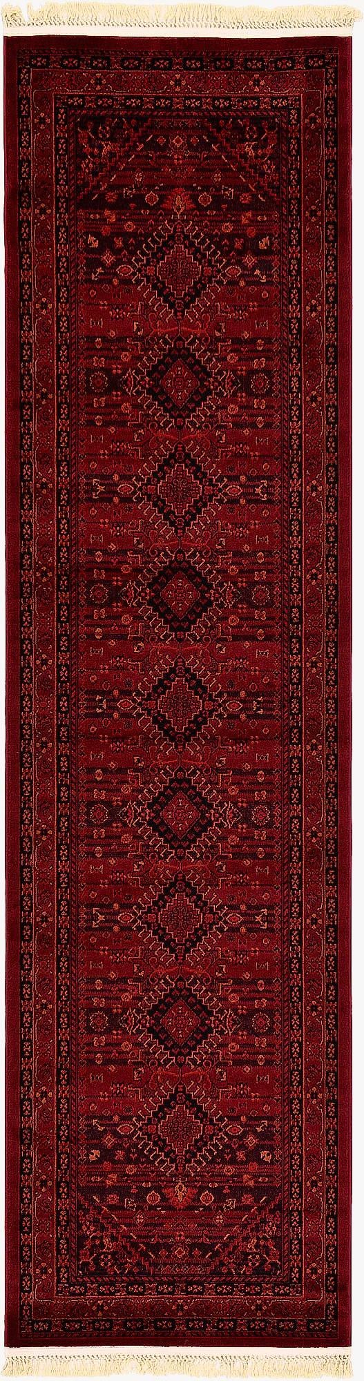 Samarkand Elegance Collection Area Rug - Zarafshan Runner Red lifestyle 20