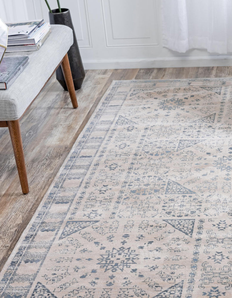Heritage Retreat Collection Area Rug - Villa Rectangle Beige lifestyle 7