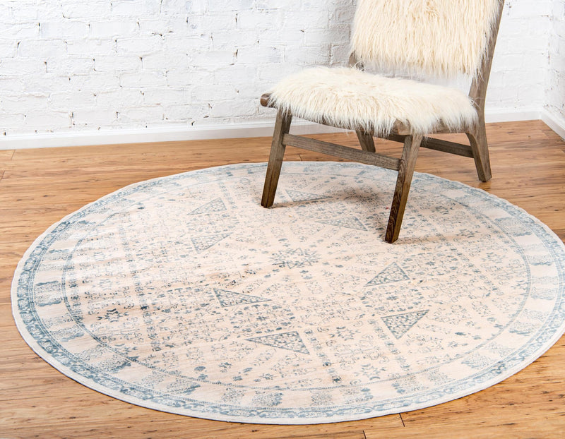 Heritage Retreat Collection Area Rug - Villa Round Beige lifestyle 20