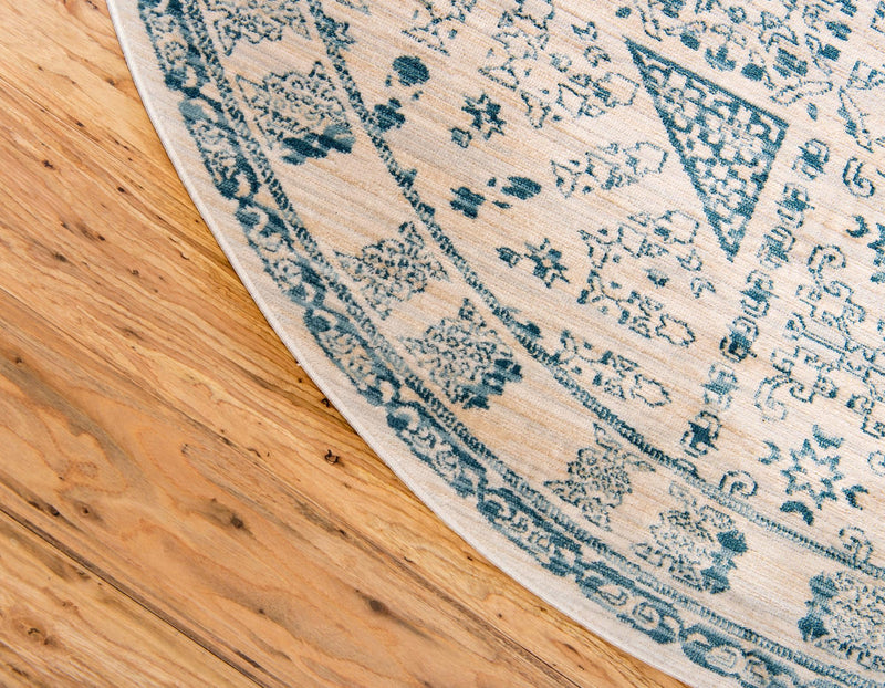 Heritage Retreat Collection Area Rug - Villa Round Beige lifestyle 22