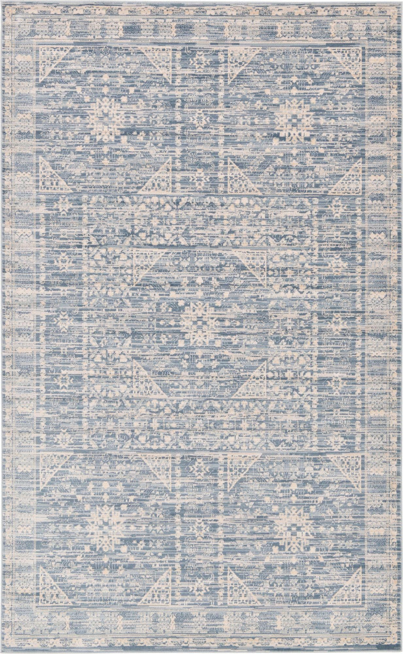 Heritage Retreat Collection Area Rug - Villa Rectangle Blue lifestyle 2