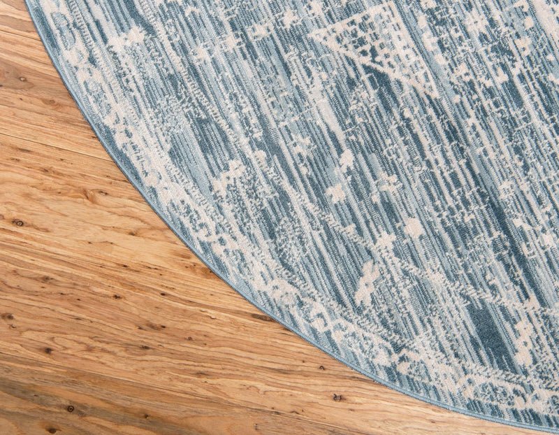 Heritage Retreat Collection Area Rug - Villa Round Blue lifestyle 29