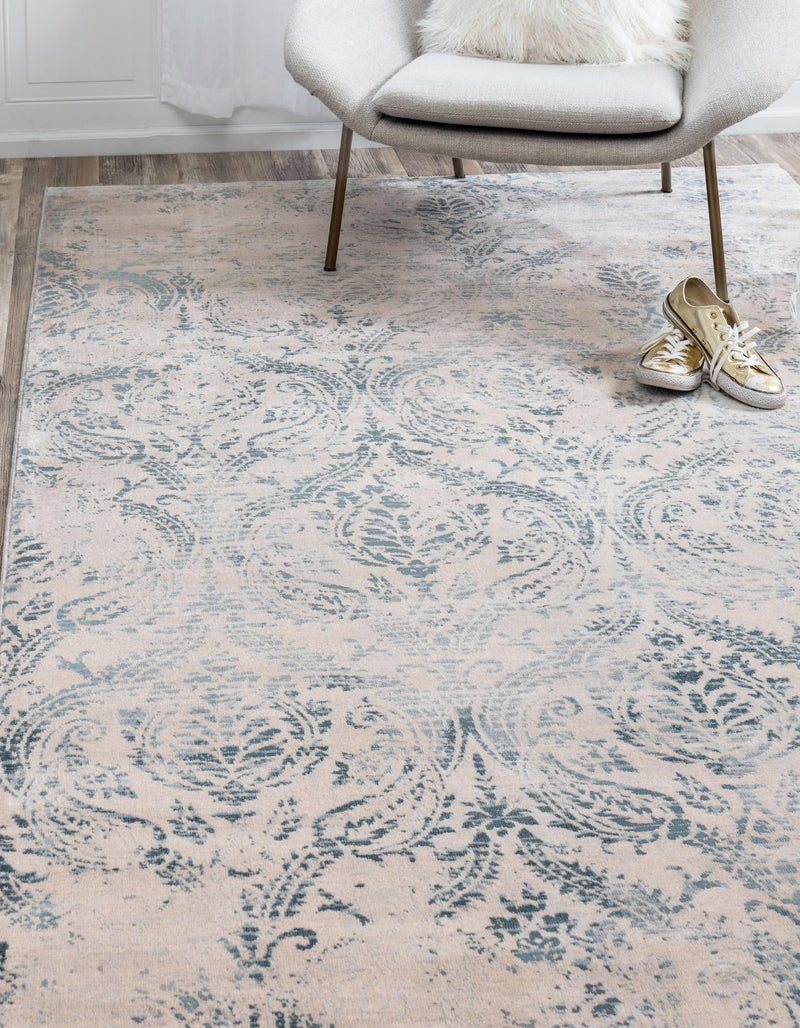 Heritage Retreat Collection Area Rug - Homestead Rectangle Blue lifestyle 8