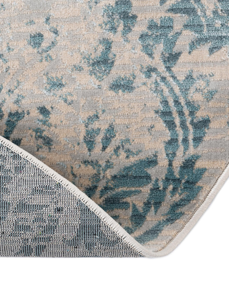 Heritage Retreat Collection Area Rug - Homestead Round Blue lifestyle 56