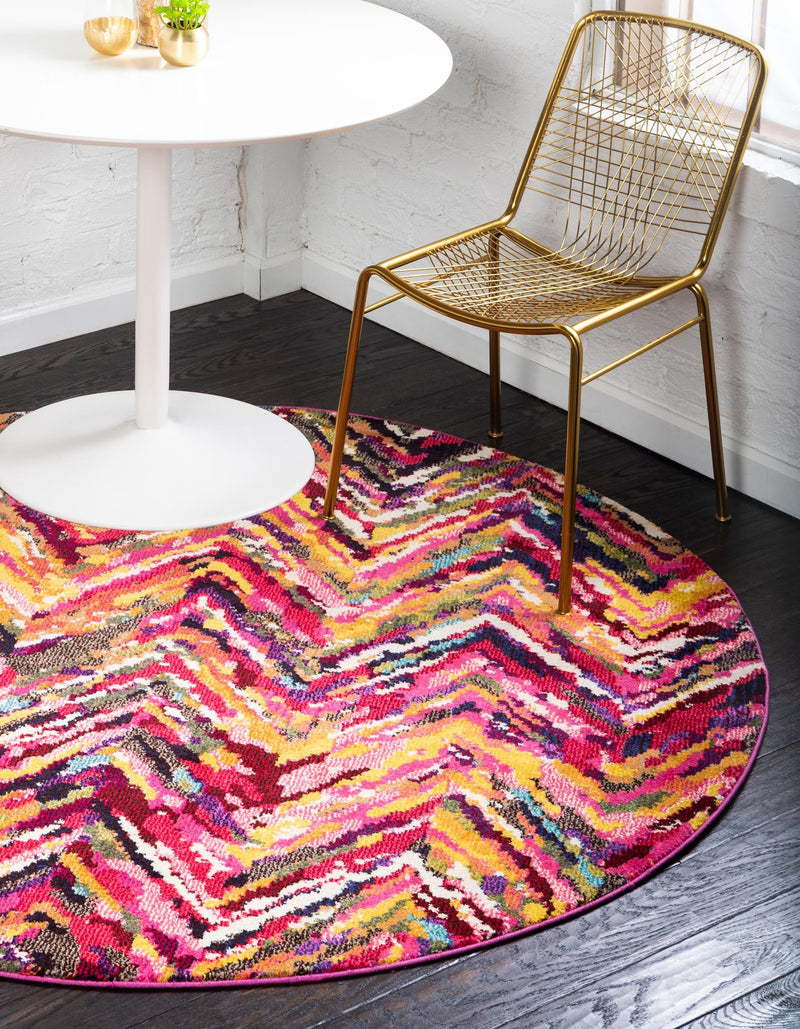 Marrakesh Elegance Collection Area Rug - Taroudant Round Multi lifestyle 15