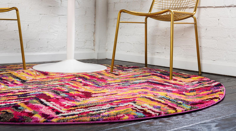 Marrakesh Elegance Collection Area Rug - Taroudant Round Multi lifestyle 19