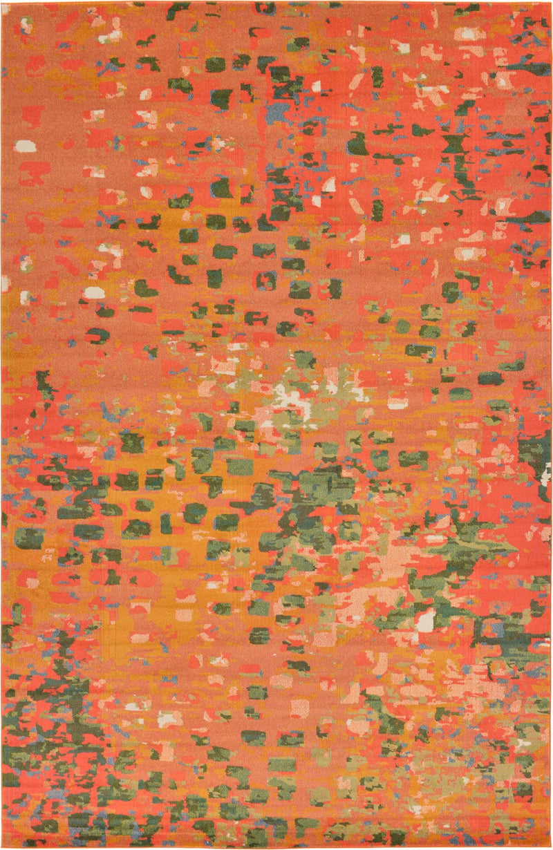 Sevilla Splendor Collection Area Rug - Alcazar Rectangular Orange lifestyle 81