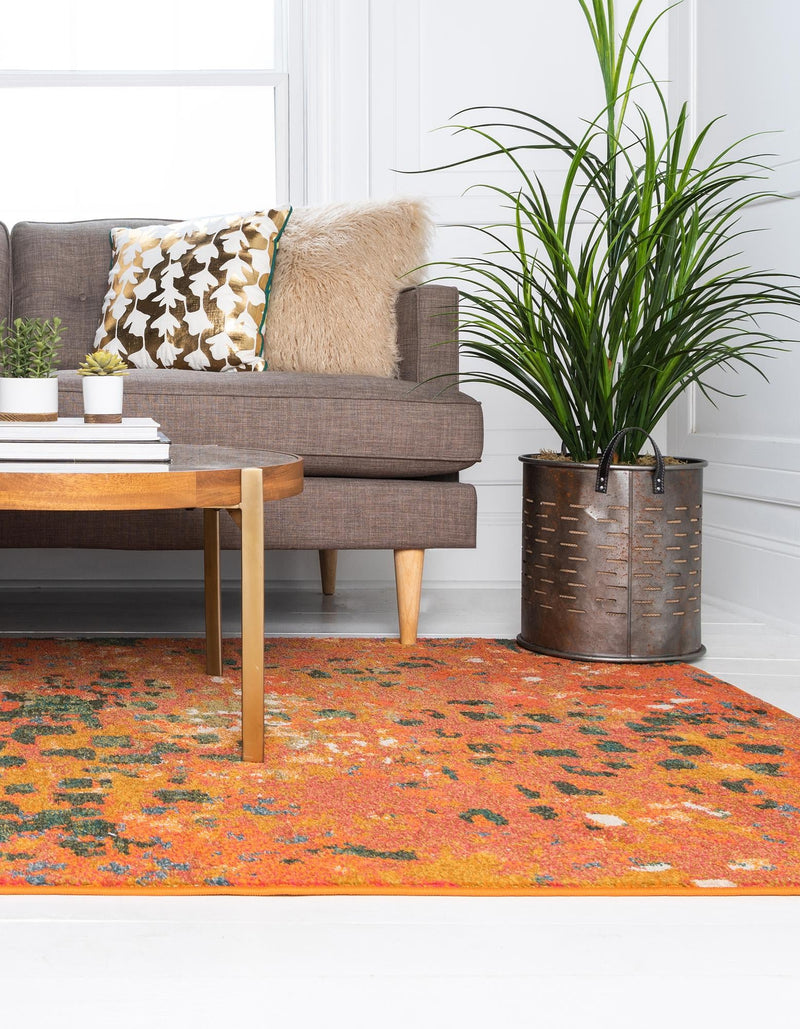 Sevilla Splendor Collection Area Rug - Alcazar Rectangle Orange lifestyle 13