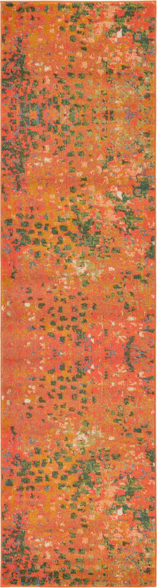Sevilla Splendor Collection Area Rug - Alcazar Runner Orange lifestyle 80