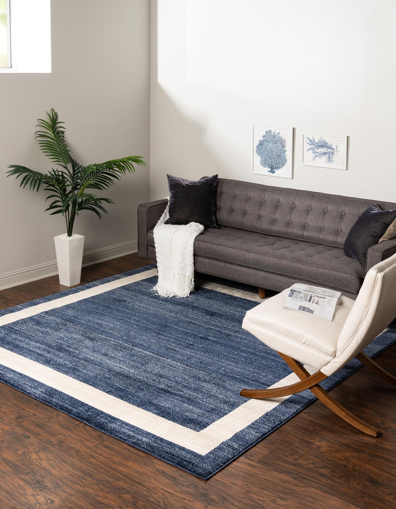 Studio Haven Collection Area Rug - Alcove (Navy Blue) Square Navy Blue lifestyle 27