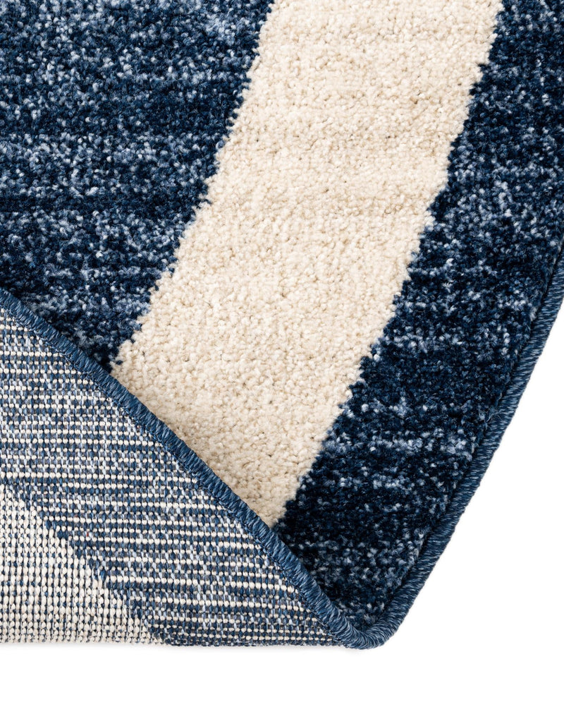 Studio Haven Collection Area Rug - Alcove (Navy Blue) Round Navy Blue lifestyle 48