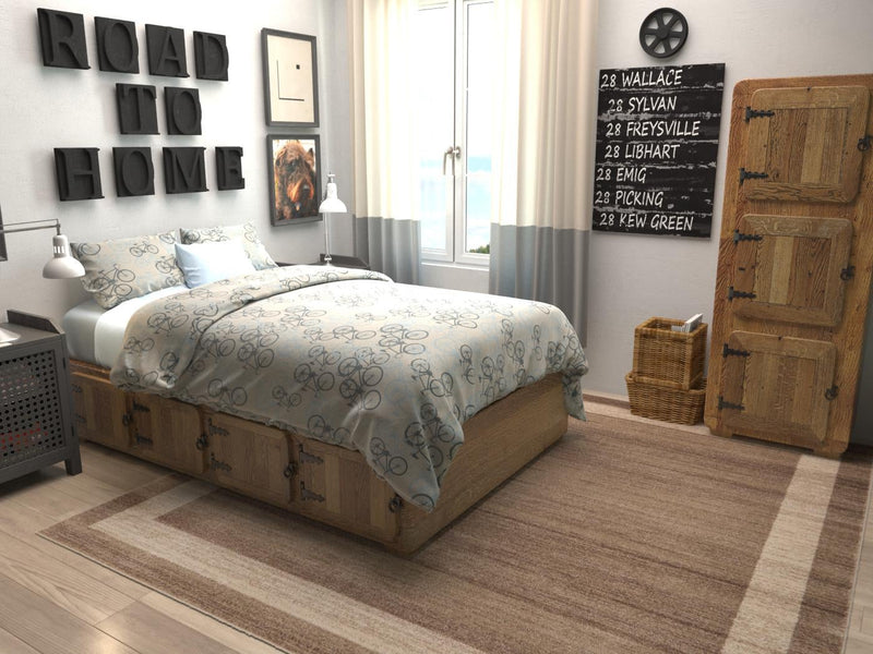 Studio Haven Collection Area Rug - Alcove (Light Brown) Square Light Brown lifestyle 22
