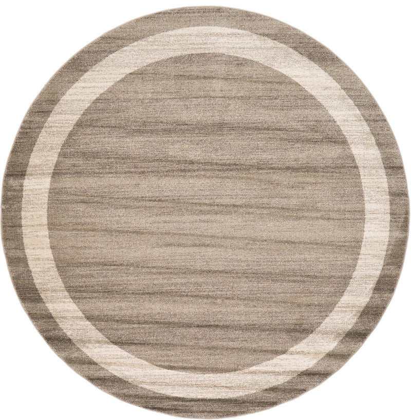 Studio Haven Collection Area Rug - Alcove (Light Brown) Round Light Brown lifestyle 17