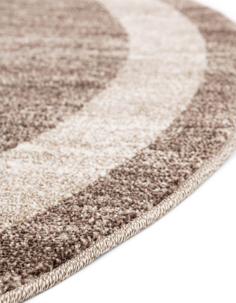 Studio Haven Collection Area Rug - Alcove (Light Brown) Round Light Brown lifestyle 28