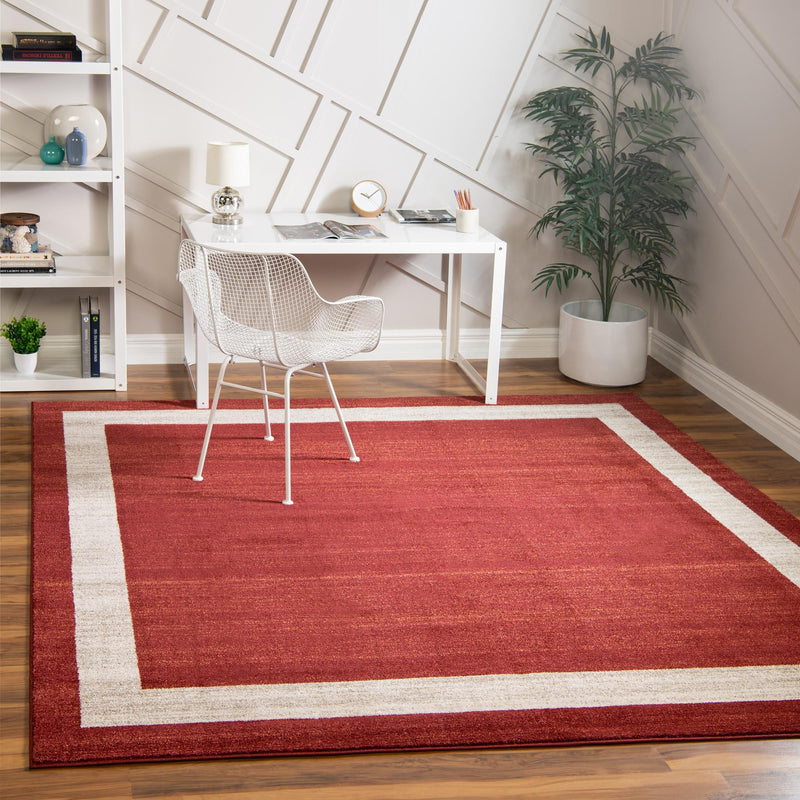 Studio Haven Collection Area Rug - Alcove (Terracotta) Square Terracotta lifestyle 16