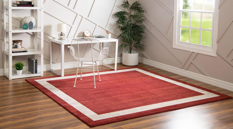 Studio Haven Collection Area Rug - Alcove (Terracotta) Square Terracotta lifestyle 20