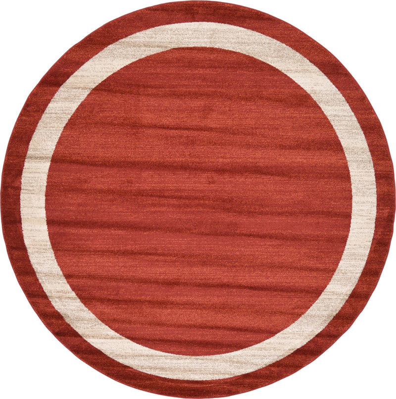 Studio Haven Collection Area Rug - Alcove (Terracotta) Round Terracotta lifestyle 14