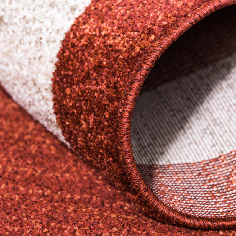 Studio Haven Collection Area Rug - Alcove (Terracotta) Round Terracotta lifestyle 30