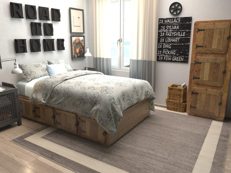 Studio Haven Collection Area Rug - Alcove (Gray) Square Gray lifestyle 22