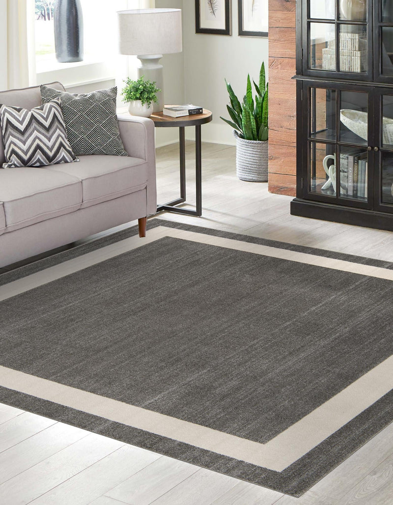 Studio Haven Collection Area Rug - Alcove (Gray) Square Gray lifestyle 19