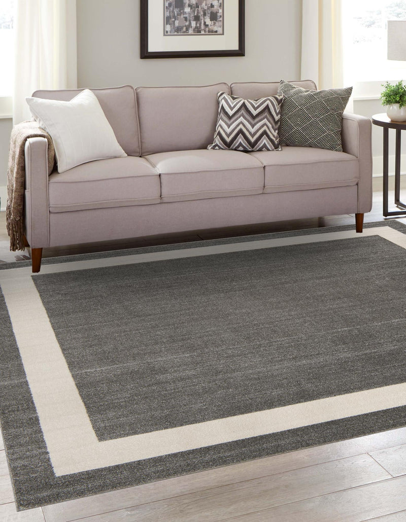 Studio Haven Collection Area Rug - Alcove (Gray) Square Gray lifestyle 23