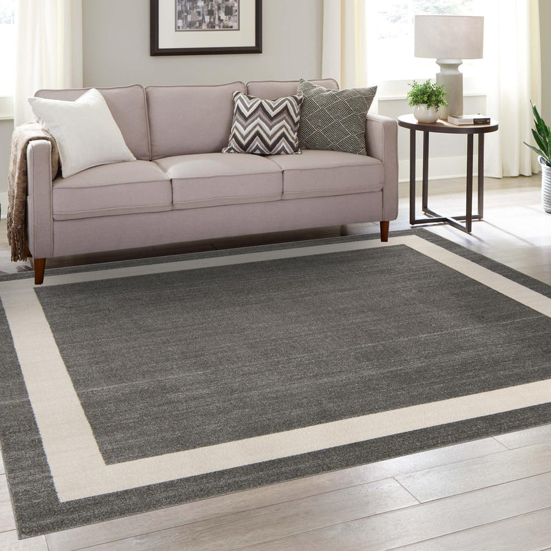 Studio Haven Collection Area Rug - Alcove (Gray) Square Gray lifestyle 71